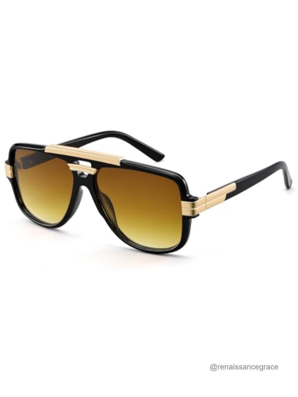 Retro Oversized Aviator Sunglasses for Men Women, Square Frame Shades
